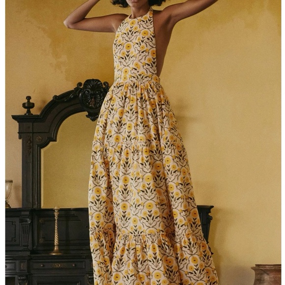 Agua by Agua Bendita Dresses & Skirts - Agua by Agua Bendita Naranja Dress in Banana Floral